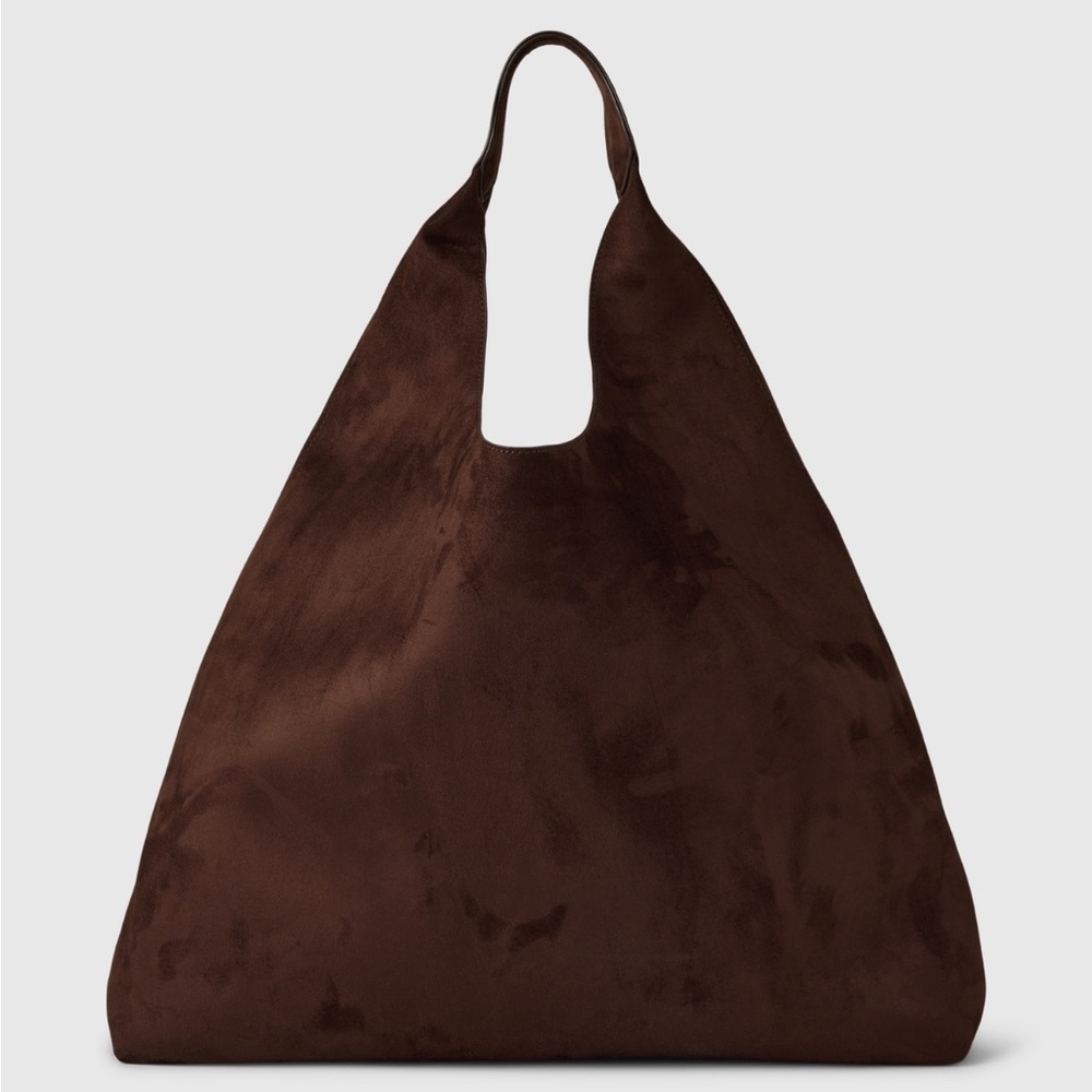 Viral Gap Suede Tote Bag in Deep Chocolate Brown
